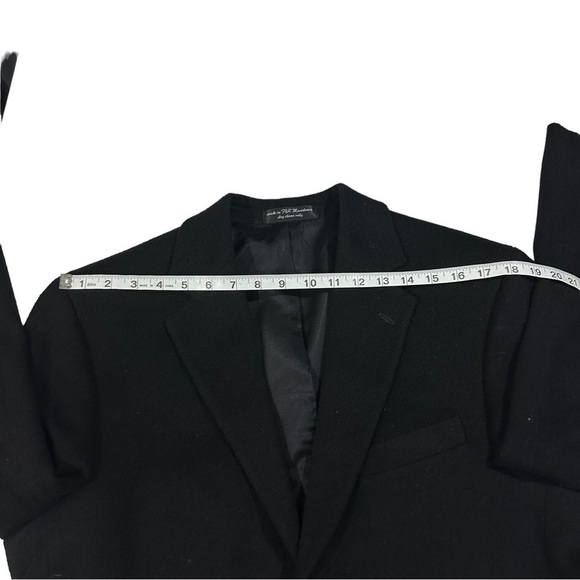 Gianfranco Ruffini Italy Men Black 100% Camel Hair  2 Button Suit Jacket Sz 40R - Picture 7 of 12